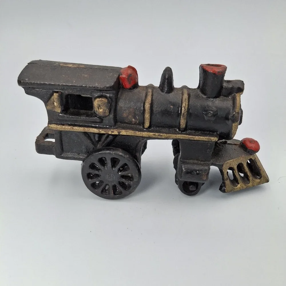 Vintage Cast Iron Train Locomotive Engine 3